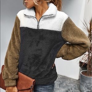 Fuzzy Sherpa Quarter Zip Sweatshirt